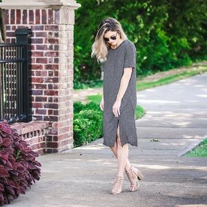 Black and White Striped Everyday Casual Dress